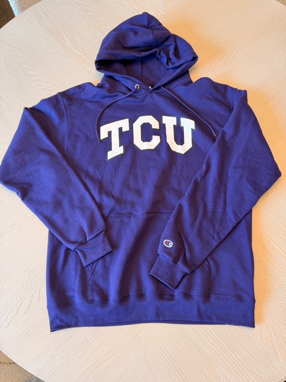 Champion Purple Pullover with White Graphic